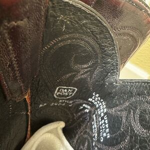 Dan Post Cowboy Womens brown leather boots with beautiful stitching design